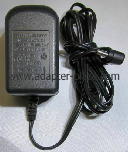 *Brand NEW* POWER SUPPLY RadioShack UA075020E 7.5V 200MAH AC DC Adapter